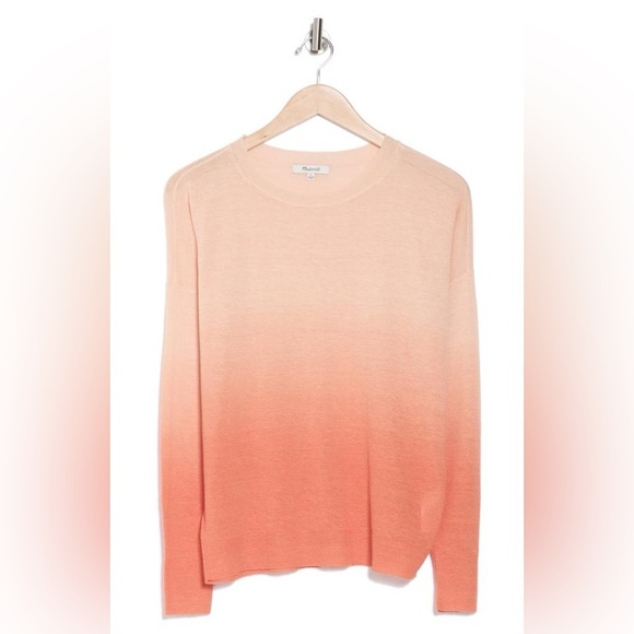 Madewell Womens Ombre Crew Neck Long Sleeve Knit Sweater Top New SZ XS - Picture 2 of 3